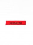 Hannoveri villamosról származó "Vészjelző" tábla, méret: kb. 11 cm x 2,…